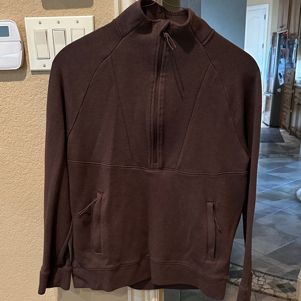 All in Motion Men's Brown Zip-Up Sweater